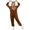 Plyšový overal Kigurumi - vzor sob - veľkosť M - 170 cm