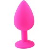 Análny kolík Pink L Jeweled Silicone Butt Plug