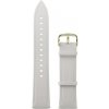 Garett univerzální řemínek 20 mm, bílý se zlatým zapínáním, ekokůže
