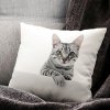 Obliečka na vankúšik - mramorovaná mačka