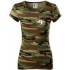 Bowling kolky - Dámske maskáčové tričko - 2XL ( Hnedý maskáč )