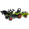 FALK - Šliapací traktor Claas Arion 410 s nakladačom a vlečkou (FA-2040AM)