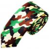 Luxusná úzka kravata maskáčová - vojenská