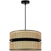 Duolla | Duolla - Luster na lanku DUO 1xE27/15W/230V pr. 40 cm ratan/čierna | DU84205