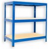 Kovový regál Biedrax 35 x 90 x 120 cm, modrý - 3 police MDF