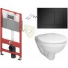 Tece Set modulu do sádrokartonu, EBS WC Boreal, sedátka a tlačítka, černá matná 1 set