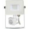 Reflektor LED so senzorom PRO 10W, 4000K, 800lm, biely, VT-10-S (V-TAC)