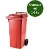 Popolnica Odpadová nádoba 120L - Červená