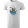 Cesta okolo sveta - Klasické pánske tričko - XL ( Biela )