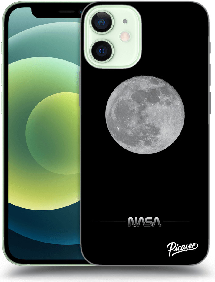 Picasee silikónové Apple iPhone 12 mini - Moon Minimal čierne