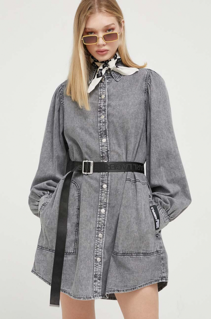 Karl Lagerfeld Jeans rifľové šaty šedá od 152,9 € - Heureka.sk