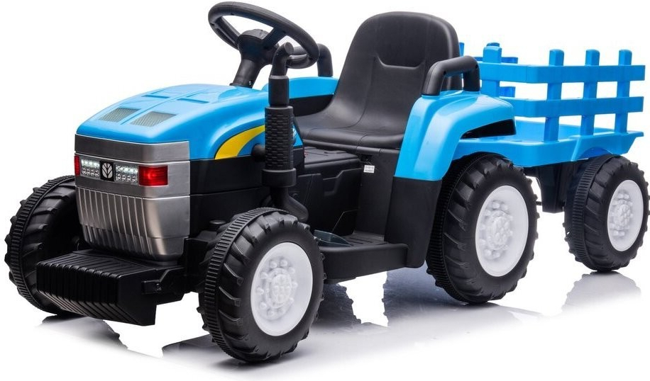 Mamido detský elektrický traktor New Holland T7 M s prívesom modrá