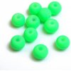 Pogumované sklenené neon korálky 4mm 1ks zelená (otvor 1mm)