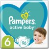 PAMPERS Active Baby Plienky jednorazové 6 (13-18 kg) 96 ks - MEGA PACK