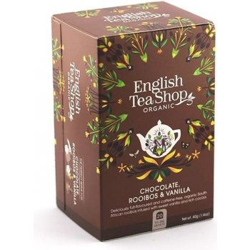 ENGLISH TEA SHOP Rooibos čokoláda a vanilka čaje 20 x 2 g