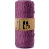 MMboutique bavlněná šňůra na macramé Single twist 3mm 100m Orchid
