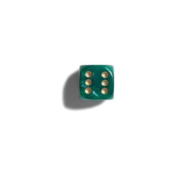 Príslušenstvo k spoločenským hrám Philos perleťová hracia kocka 12mm zelená