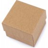 Krabička na šperky 5x5 cm - 2 ks hnedá prírodná
