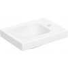 Geberit iCon - Umývadielko 38x28 cm, bez prepadu, otvor na batériu vpravo, matná biela 501.830.JT.1