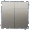 Ovládač žalúzií tlačidlový 10A/250V (SS) satén metal. SIMON Basic (simon)