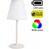 LED solárna lampa RETRO záhradná RGB/ Biele svietidlo - 1200mAh bateria