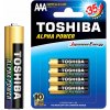 Alkalická batéria Toshiba AAA (R3) 4 ks