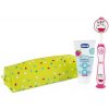 Chicco Set zubná kefka a pasta v puzdre 3 roky+ Hippo