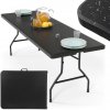 Jago skladací stôl pre 8 osôb - čierny, 183 cm