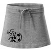 Veľký futbalista - Športová sukne - two in one - M ( Tmavosivý melír )