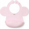 Babyono silikónový podbradník s nastaviteľným zapínanín ružový