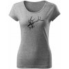 T-ričko Jeleň dámske tričko Farba trička: Tmavosivá, Veľkosť: M