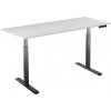 AlzaErgo Table ET2 čierny + doska 160 × 80 cm lamino biely dub