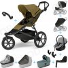Set 10v1 Thule Urban Glide 3 Nutria green + madlo + vanička Mid blue + pláštenky a moskytiéry Thule + Autosedačka Thule Maple Light Gray s ISOFIX základňou Thule Alfi a adaptéry