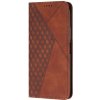 Peňaženkové puzdro Diamond Pattern case hnedé – Motorola Moto E32 / E32s