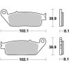 Brzdové destičky pro Bmw – Cagiva – Daelim – Honda – Hyosung – Kawasaki – Kymco – Mash – Mbk – Peugeot – Suzuki – Triumph – Voxa