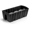 Kvetináč Prosperplast kvetináč na zábradlie CROWN antracit 58 cm