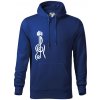 Husľový kľúč gitara - Mikina pánska Cape s kapucňou - 4XL ( Kráľovská modrá )