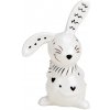 Textilomanie Keramický zajko BUNNY BACK 10 cm biely
