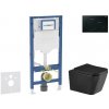 Geberit Duofix - Set predstenovej inštalácie, klozetu Arkas I a dosky softclose, tlačidlo Sigma01, čierna SANI11CA5514