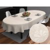 Biante Teflónový oválny obrus TF-076 Kvetinový ornament na režnom 80x120 cm