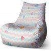 Sablio Sedací vak Bean Farebné srdiečka - 60 x 70 x 70 cm