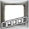 Legrand Valena - Päťnásobný rámik, hliník brúsený/strieborný prúžok- 770335