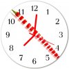 Nástenné sklenené hodiny Paprika fi 30 cm