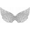 KRÍDLA ANJELSKÉ STRIEBORNÉ METALICKÉ VIANOČNÉ 57 CM