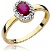 Blink-Blink Diamantový prsteň zo žltého zlata s Rubínom 2314ZRuDB