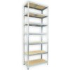 Kovový regál do domácnosti Biedrax 50 x 60 x 210 cm, pozinkovaný - 7 políc MDF