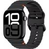 eses Športový silikónový remienok so zapínaním na sponu pre Apple Watch 38 mm/40 mm/41 mm/42 mm Farba: čierna