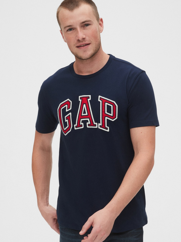 GAP tričko logo tmavomodré