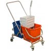 Cleanex Upratovací vozík Extra Pevný 2 x 25 l vedrá CHROM. KONSTRUKCIA s kovov
