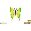 Motýľ tropický Papilio zeleno-žltý zooted 5,5 cm